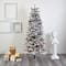 7ft. Pre-Lit Flocked North Carolina Fir Artificial Christmas Tree with Warm White Lights